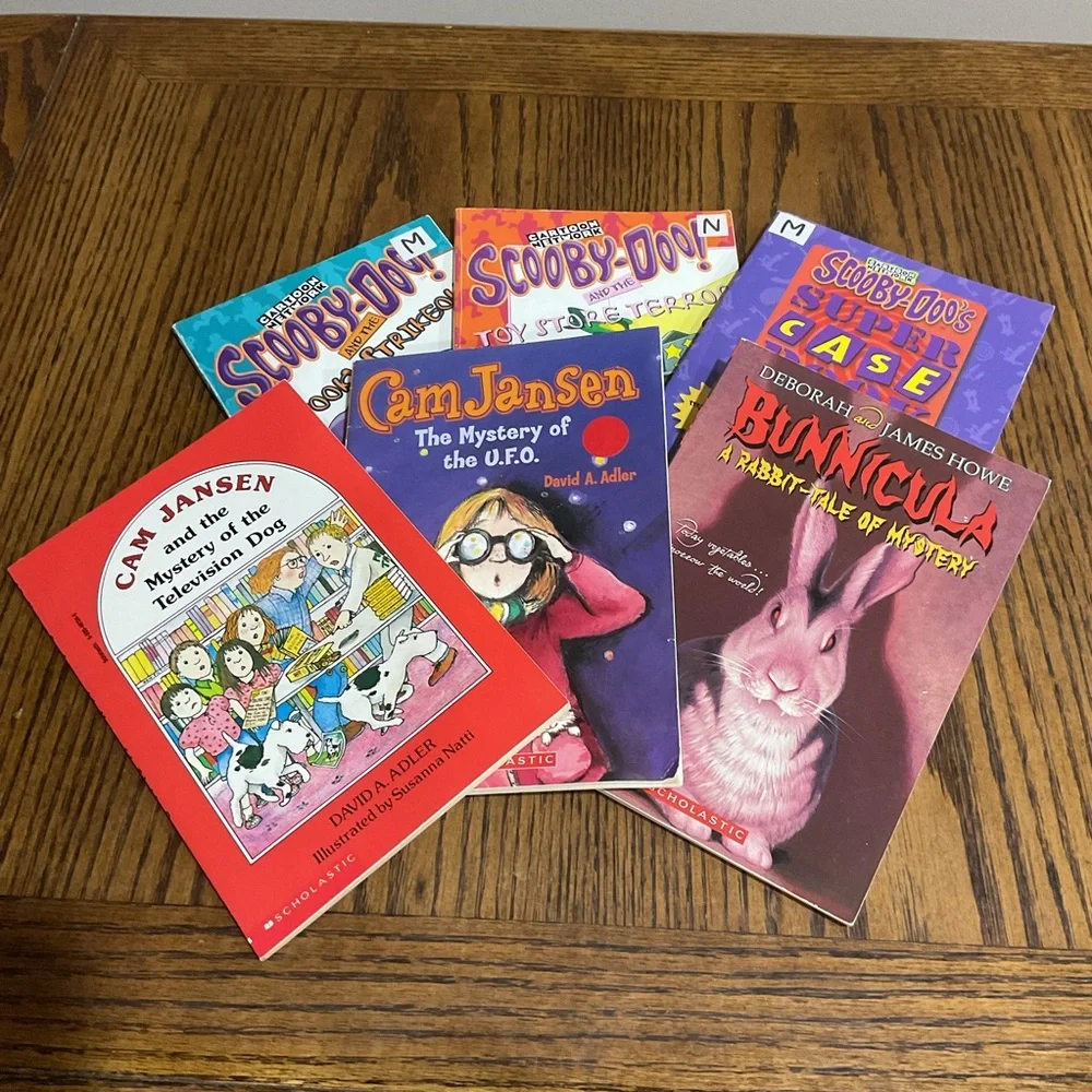 3 Scooby-Doo, 2 Cam Jansen & Bunnicula Mystery Books 📚 Set